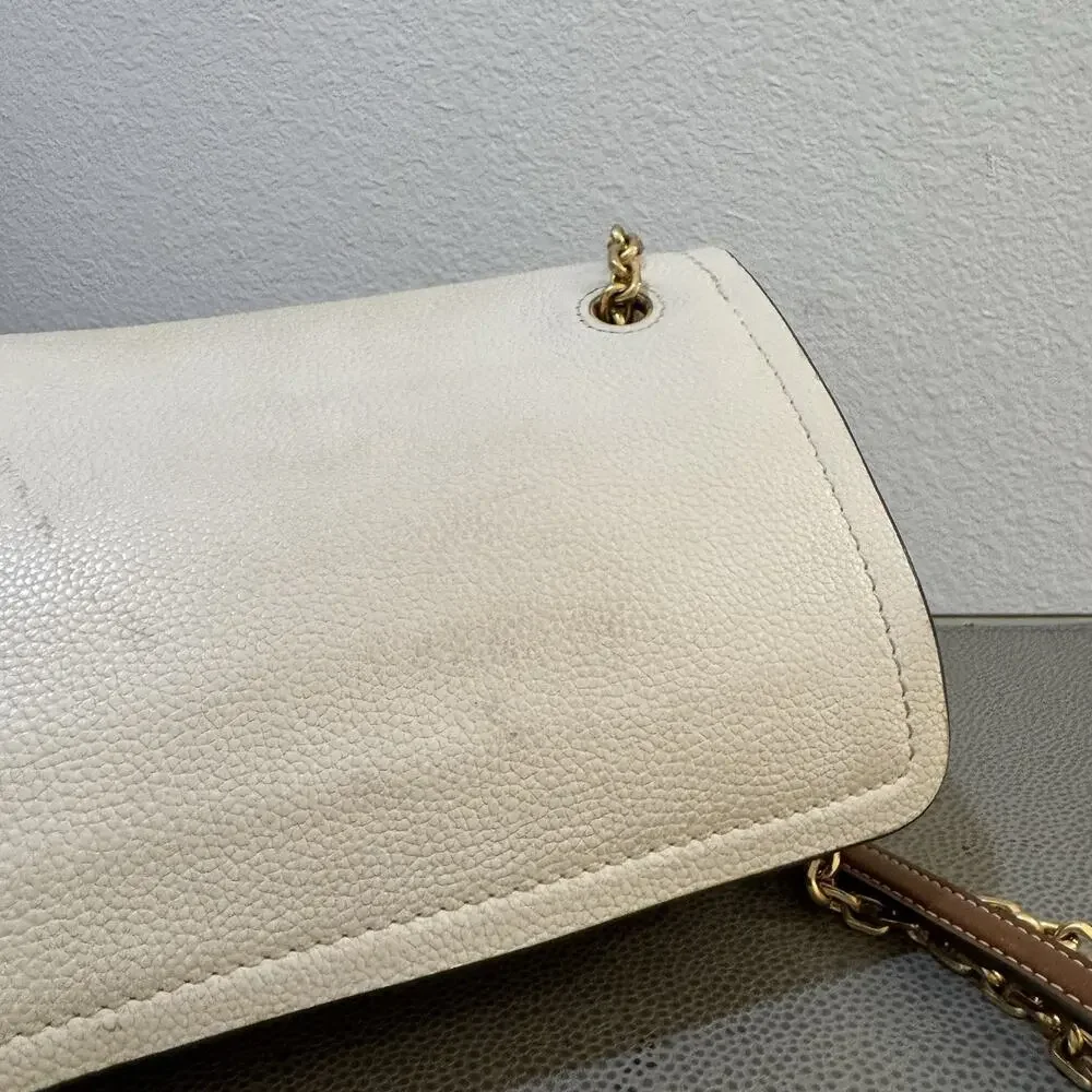 Tory Burch Carson Convertible Leather Crossbody Bag In Ivory Retail $498